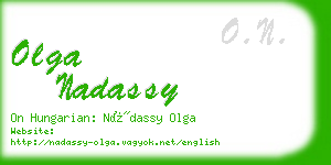olga nadassy business card